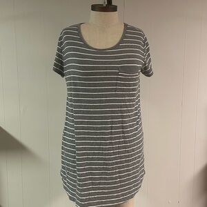 Sleep/Tunic Gray Striped Women's Top